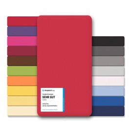 CelinaTex Lucina Fitted Sheet Cotton 180x200-200x200 cm ruby red