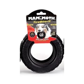 Rubber Dog Toy Tire Biter Rugged Toss Tug Durable Advanced Material Heavy Duty (Medium)