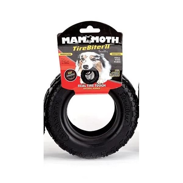 Rubber Dog Toy Tire Biter Rugged Toss Tug Durable Advanced