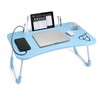 Slendor Lap Desk with Cup Holder, Foldable Laptop Table for
