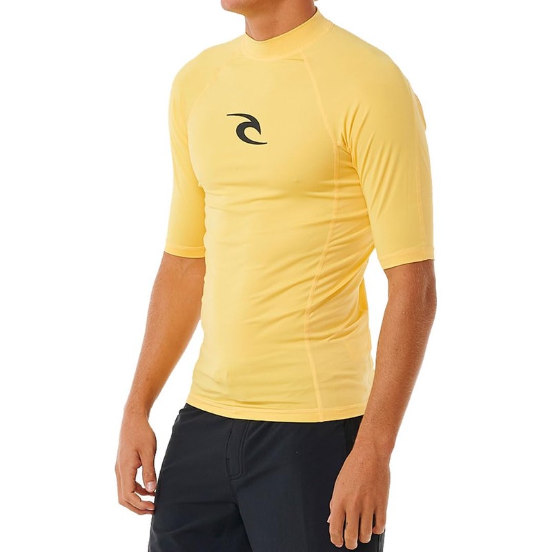 RIP CURL Mens Waves UPF Performance Short Sleeve Rash Vest