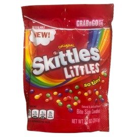 Skittles Littles Grab & Go Size 7.2 Oz Resealable Bag Bite-Sized Candy Original