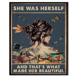 NAIMOER Inspirational Diamond Painting Kits for Adults, Diamond Painting Hippie Girl 5D Diamond Art Full Drill Diamond Painting Kits Rhinestone Picture for Home Decor 30x40cm