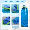 Pynzeka 4 Foldable Water Bottles Flexible for Hiking, Adventure, Travel,