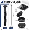 Otoolling 36 Pack Vinyl Shutter Fasteners 3 Inch Shutter Screws