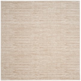 SAFAVIEH Vision Collection Area Rug - 3' Square, Creme, Modern Ombre Tonal Chic Design, Non-Shedding & Easy Care, Ideal for High Traffic Areas in Living Room, Bedroom (VSN606F)