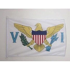 AZ FLAG VIRGIN ISLANDS OF THE UNITED STATES FLAG 2' x 3' for outdoor - VIRGIN ISLANDER FLAGS 90 x 60 cm - BANNER 2x3 ft Knitted Polyester with rings