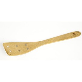 Bérard Olive Wood Spatula with 6 Holes Kitchen Aid Olive Wood Durable and Durable 15.5 cm Wooden Spatula with Individual Grain Wooden Cooking Cutlery Handmade