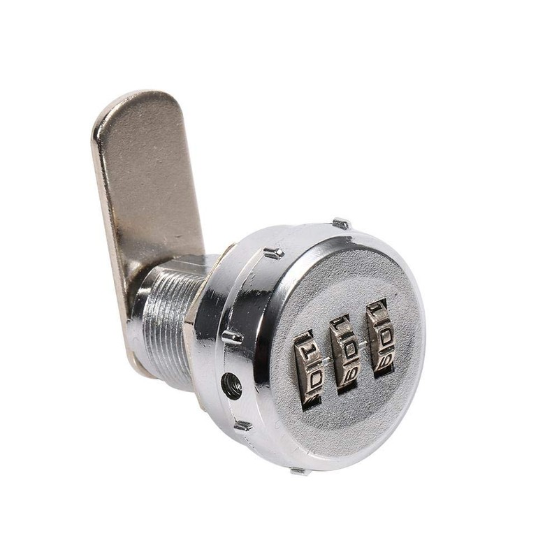 3 Digit Code Combination Cam Lock Zinc Alloy Silver Practical
