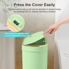 Aupekro Bathroom Trash Can with Lid, 3.1 Gallon Slim Trash