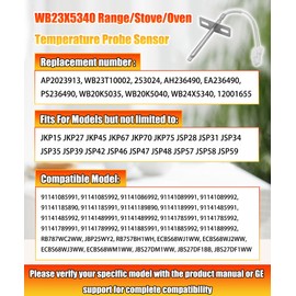 WB23X5340 Range/Stove/Oven Temperature Sensor Fits for GE Oven,Replaces AP2023913,WB23T10002,253024,AH236490,EA236490,PS236490,WB20K5035,WB20K5040 ETC