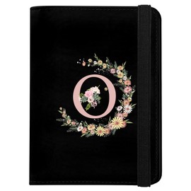 GABraden Cute Passport Holder and Holder Combo Passport Cover with RFID Blocking Women Men Compatible Wallet Credit Card Protector (Black-O)