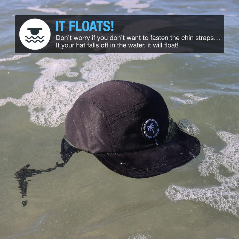 Ho Stevie! Gorra flotante con correas de barbilla y solapa