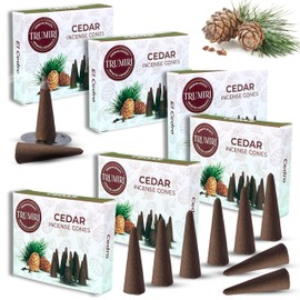 Cedar Incense Cones - Total 60 Cone Incense - Six Packs of 10 Insence Cones - Incense Cones Scented - Cone Incense Scents - Insense Cones - Inscent Cones