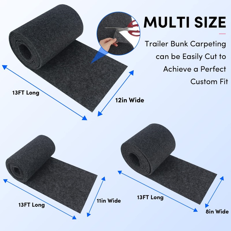Boat Bunk Carpet 8in Wide x 13ft Long, Boat Trailer