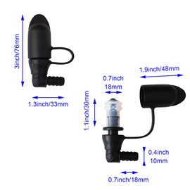 JMTEEA Hydration Bladder Bite Valve Replacement Mouthpiece Fit for Any Water Backpack and Most Brands, with Manual Switch Valve (2 Pack 90 Degree Black)