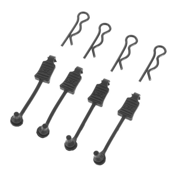 ARRMA Body Clip Retainer 1/8 Scale Black (4), ARAC3447