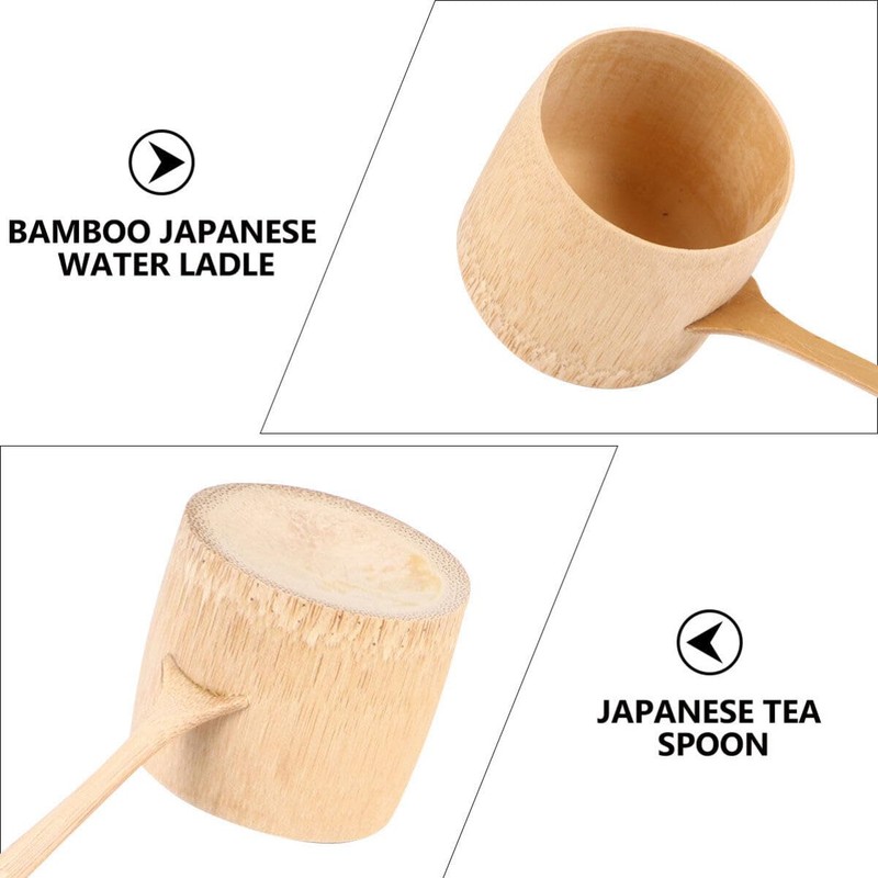 Natural hishaku water ladle Bamboo Japanese Water Ladle Handmade Long