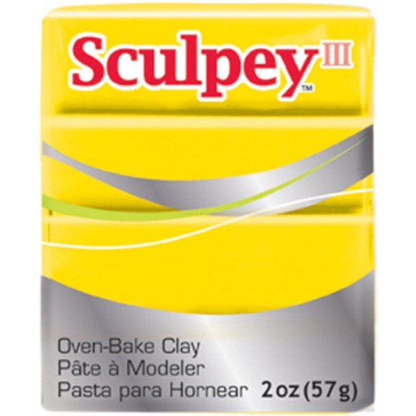 Polyform Sculpey III Polymer Clay 2 Oz: Yellow