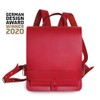Jahn-Tasche – Small leather rucksack / city rucksack size S made out of leather, light cherry red