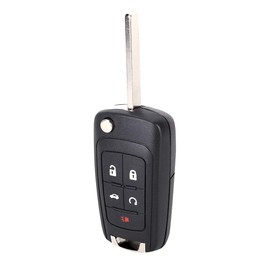 Carcasa de llave plegable, KIMISS 5 botones Flip Key Fob Funda de repuesto para Camaro 2010-2013