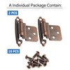 3/8 Inset Cabinet Hinges Oil Rubbed Bronze,50 Pack (25 Pairs)