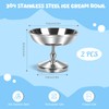 GearRoot Ice Cream Bowls Stainless Steel Dessert Cups, 2 Pack