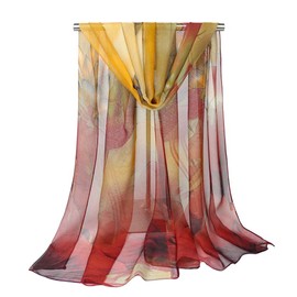 Pokeedioty Scarfs for Women Lightweight Fashion Floral Pattern Sheer Scarfs Shawl Wrap Scarves (YH-25)