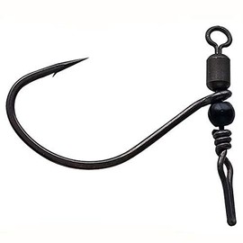 Gamakatsu 352210 G Finesse Swivel Drop Shot Fishing Hook with Nano Smooth Coat (1 Pack), Size 1, Black