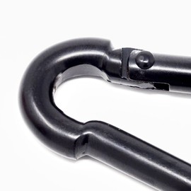 10 Pcs SBS Fire fighters Carabiner 8 x 80mm Steel Black Carbine DIN 5299