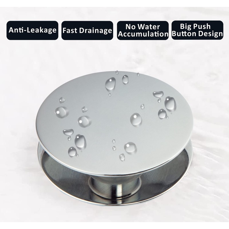 Artiwell Universal Bathroom Sink Drain Stopper, Fits Most Pop-Up Drains