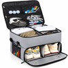 Golf Trunk Organizer With Shoe Storage, Multi-Compartment Car Storage Box