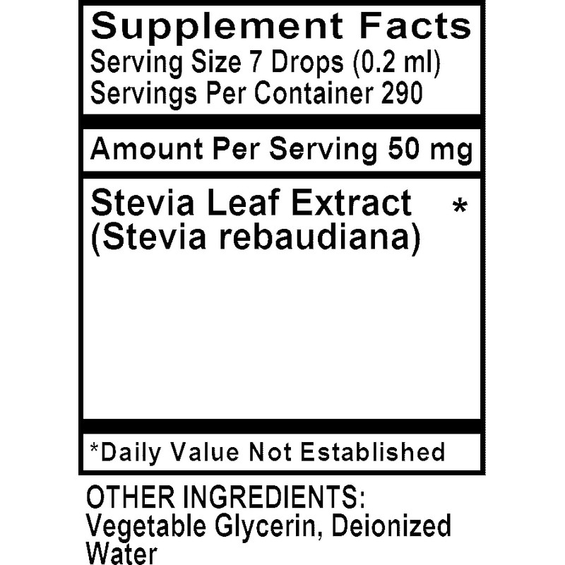 Nature's Garden - Stevia - 2 oz Liquid- Single Alcohol