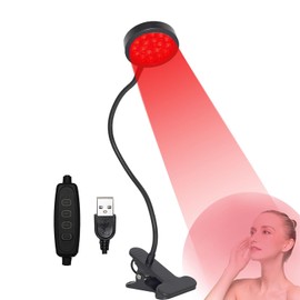 U4GLORY - Terapia de luz roja y cuerpo, 18 LED de 660 nm rojo y 850 nm infrarrojo cercano, lmpara de terapia con ngulo ajustable y clip, adecuado...  