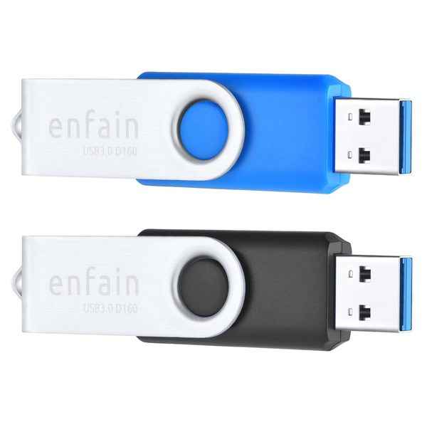 2-Pack of Enfain USB 3.0 32GB Flash Drives in Sleek