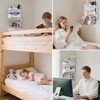 JUMEIHUI Bedside Wall Organizer with 4 Hooks,Adhesive Bedside Shelf Wall