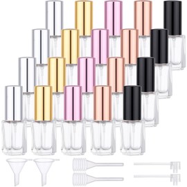 Segbeauty 20pcs 0.1oz Mini Perfume Bottle Travel, Glass Perfume Atomizer Travel Cologne Sprayer, 3ml Cologne Refillable Spray Bottle with Refill kit, Bulk Fine Mist Small Atomizer Sprayer with Pump