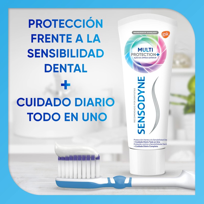 Sensodyne 4 x 75ml Multiple-Protection Toothpaste Daily Care Forehead Protection