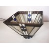 HUIMEIJU Tiffany glass shade, stained glass square shade, geometric pattern