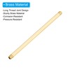 PATIKIL 1/4" x 1/4" NPT Male Brass Pipe Fitting Long
