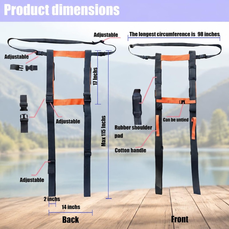 Moving and Lifting Straps for Single Person Use, Heavy Duty