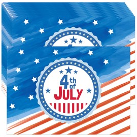 Lucleag 50 PCS 4th July Paper Place Mats, Disposable Independence Day Placemats Decorative Table Mat for Fourth of July Party Holiday Dinner Table Decoration Party Supplies, 13.8x9.8 inch