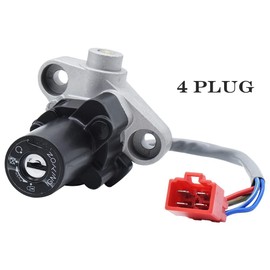 RCRBT Ignition Switch Fuel Cap Seat Lock Keys Compatible with Yamaha V-Star 650 1100 XVS650 XVS1100 4TR-82021-00 4TR-82501-00 4TR-82501-01 (4 Plug)