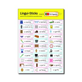 Lingui-Sticks Language Learning Stickers - Educational Stickers to Learn Portuguese for Kids & Beginners