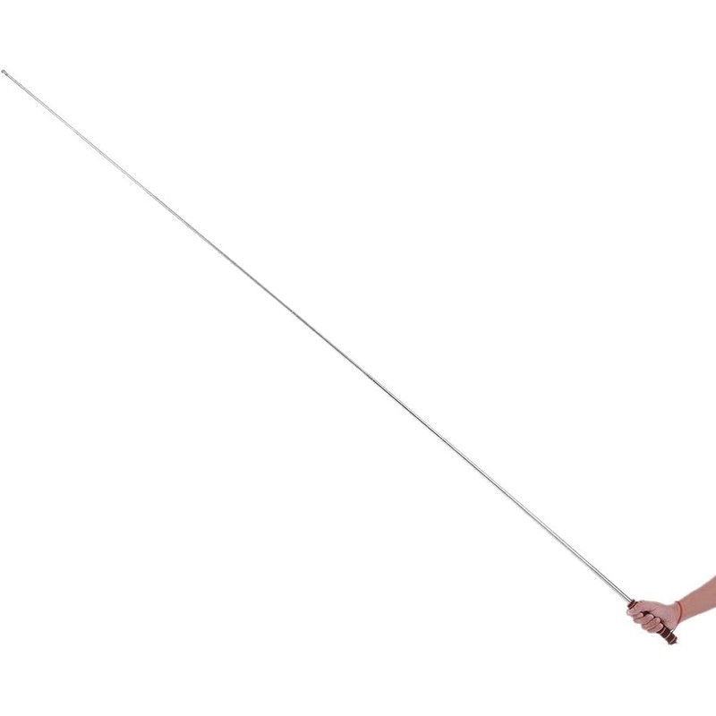Telescopic Flag Pole, Stainless Steel, 2.5 meters, teacher pointer, black/orange,