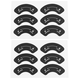 The Lord of the Tools 12pcs Lock Unlock Direction Stickers Right Side Lock Indicator Sticker for Indoor Public Places Door Lock 4.5x1.7cm