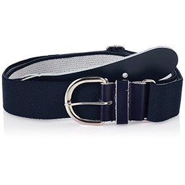 Champro Brute Baseball Belt with Leather Tab, Navy, Adult 1-1/2"