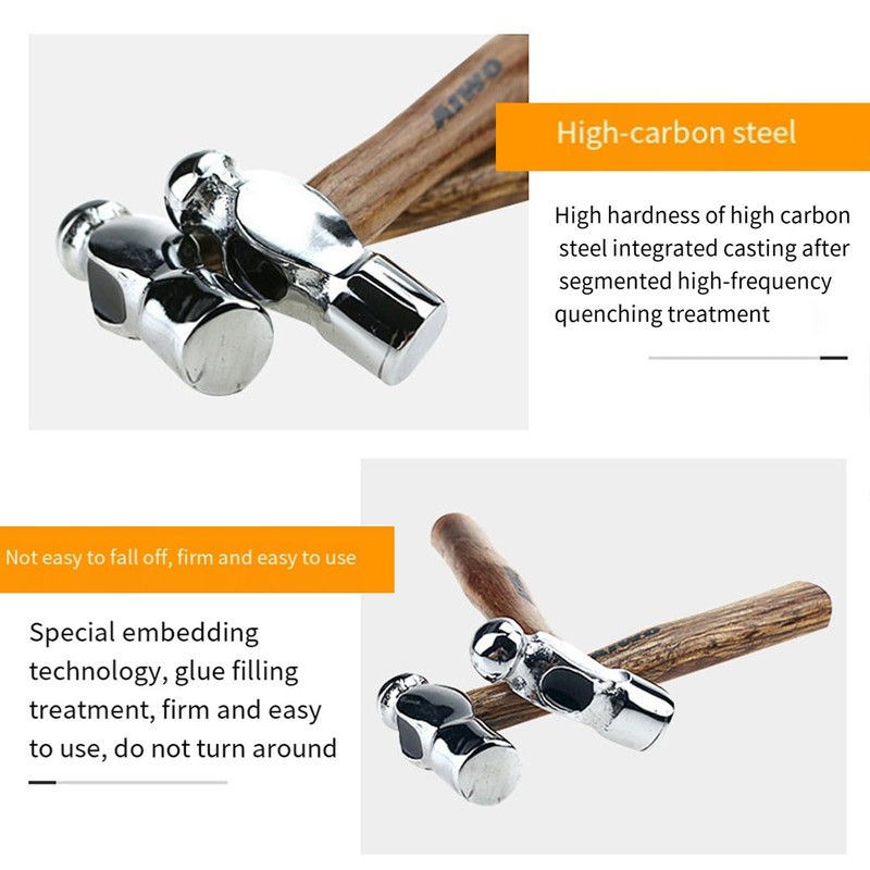 AIMALL Mini Round Head Hammer – 6.3-Inch Pound Small Hammer