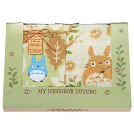 Marushin Towel Gift Greetings Moving Ghibli My Neighbor Totoro Acorn and Totoro 1105039500 TT-7120 1 Hand Towel / 1 Face Towel