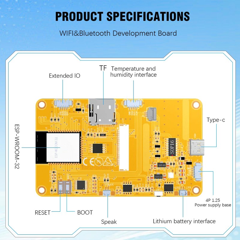 ARCELI ESP32 Display, ESP32 Development Board WiFi Bluetooth 3.2 Inch